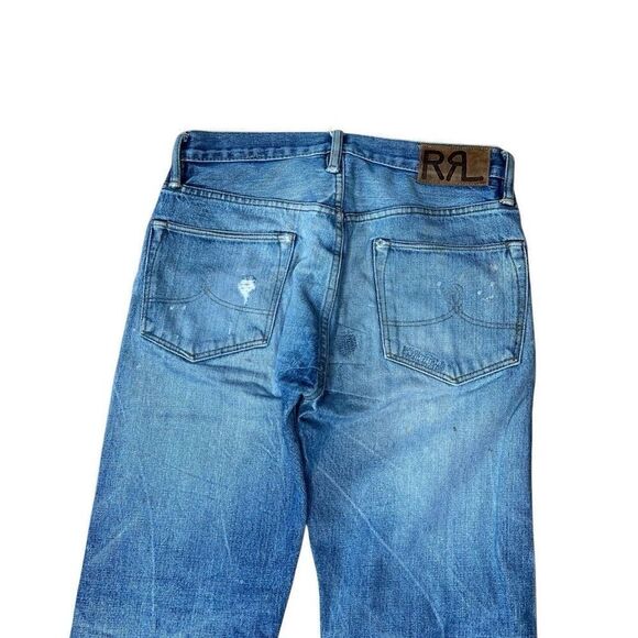 Vintage RRL Japanese Selvedge Denim Hillside Patchwork Straight Leg Jeans 29x32 - Picture 6 of 16